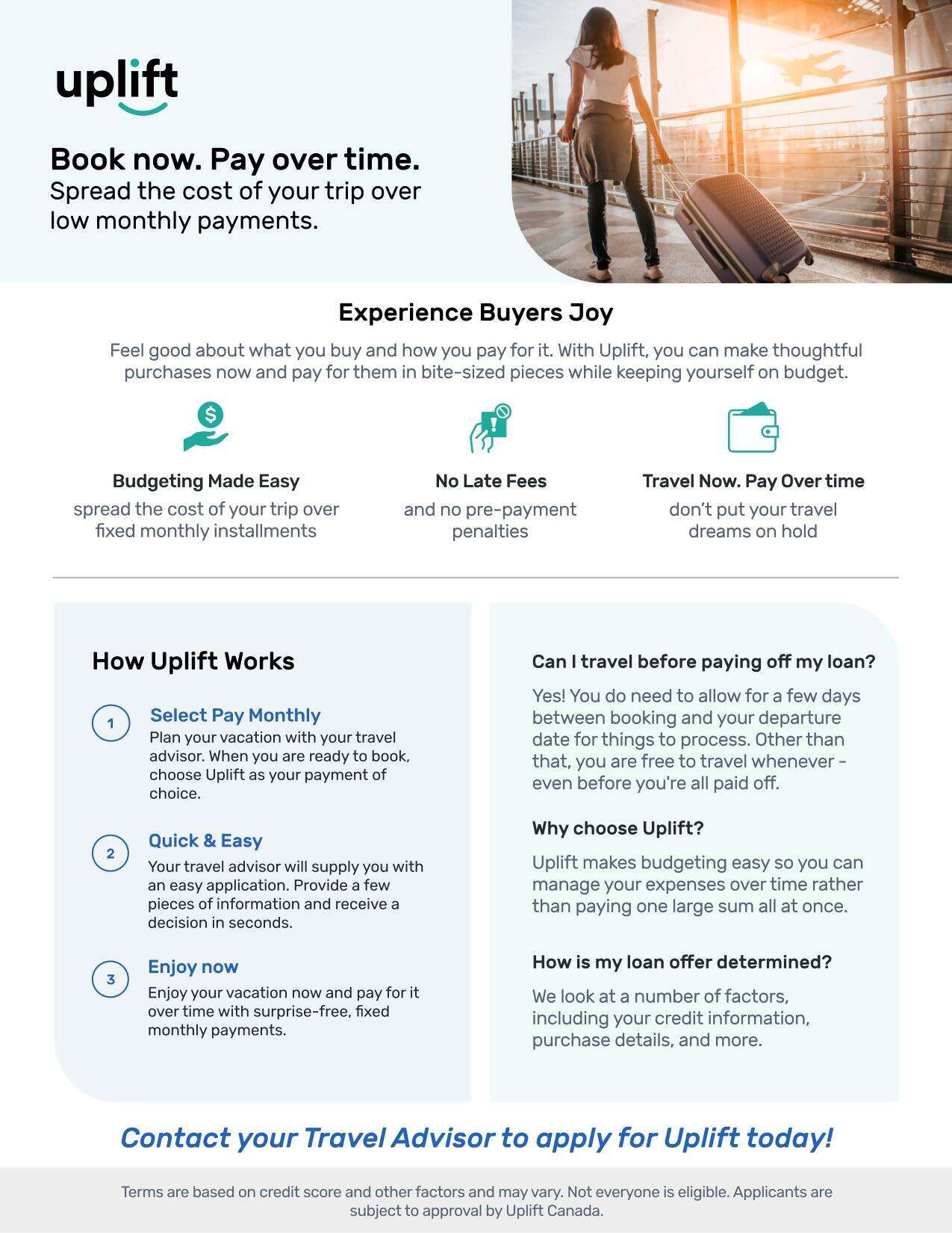 Did you know you can Travel now and Pay Later