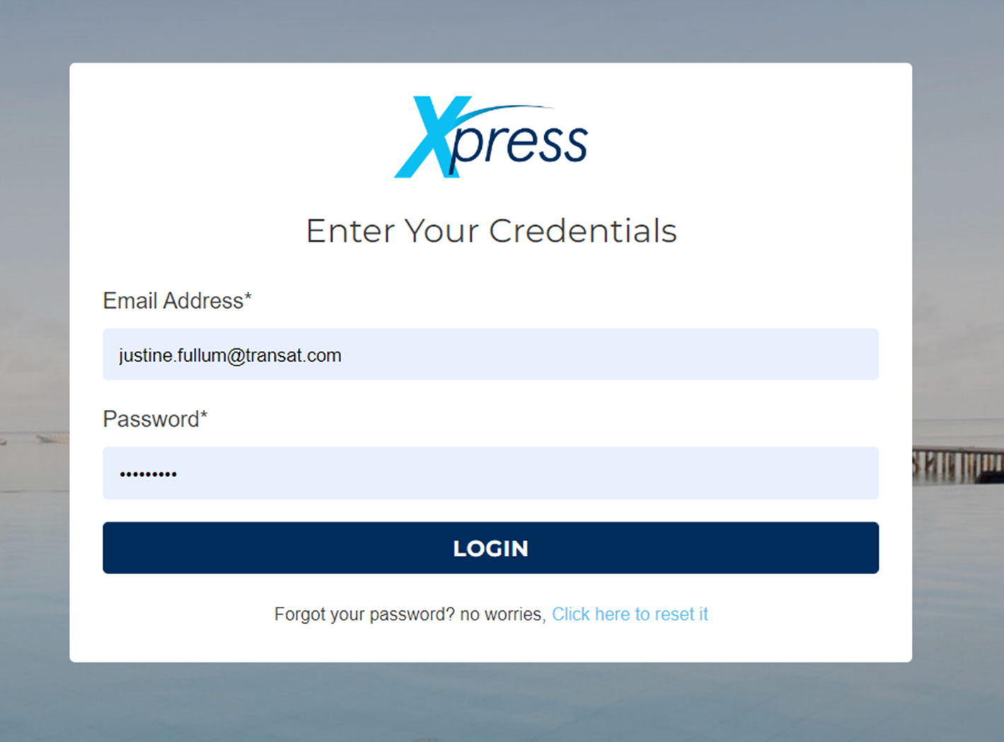 Login Screenshot