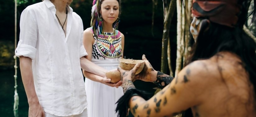 The union of two soulmates, a Mayan Ceremony