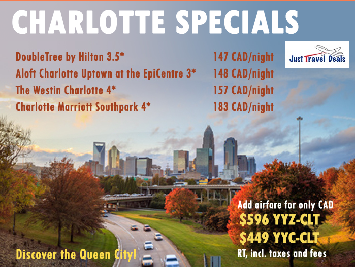 Charlotte Vacation Specials