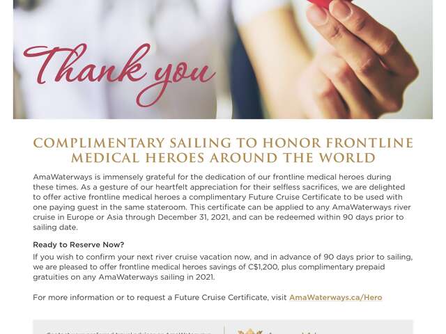 Free Cruise Offer Frontline Heroes