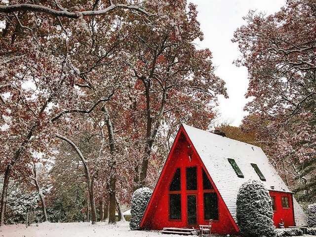 This A-frame an hour from Chicago feels a world away from the city