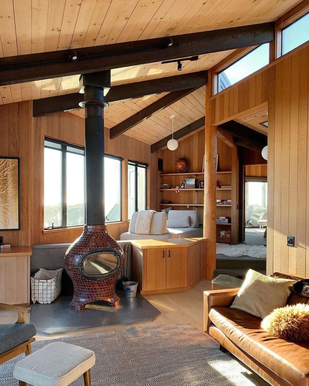 Superhost Rebecca’s big house above the ocean has so many cozy corners that it can be tough to get out