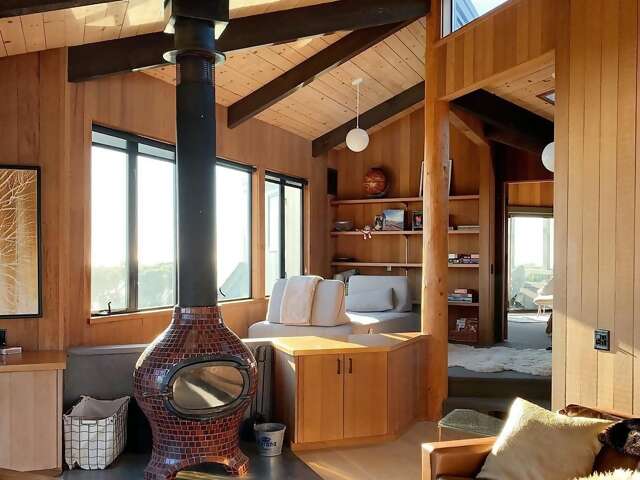 Superhost Rebecca’s big house above the ocean has so many cozy corners that it can be tough to get out