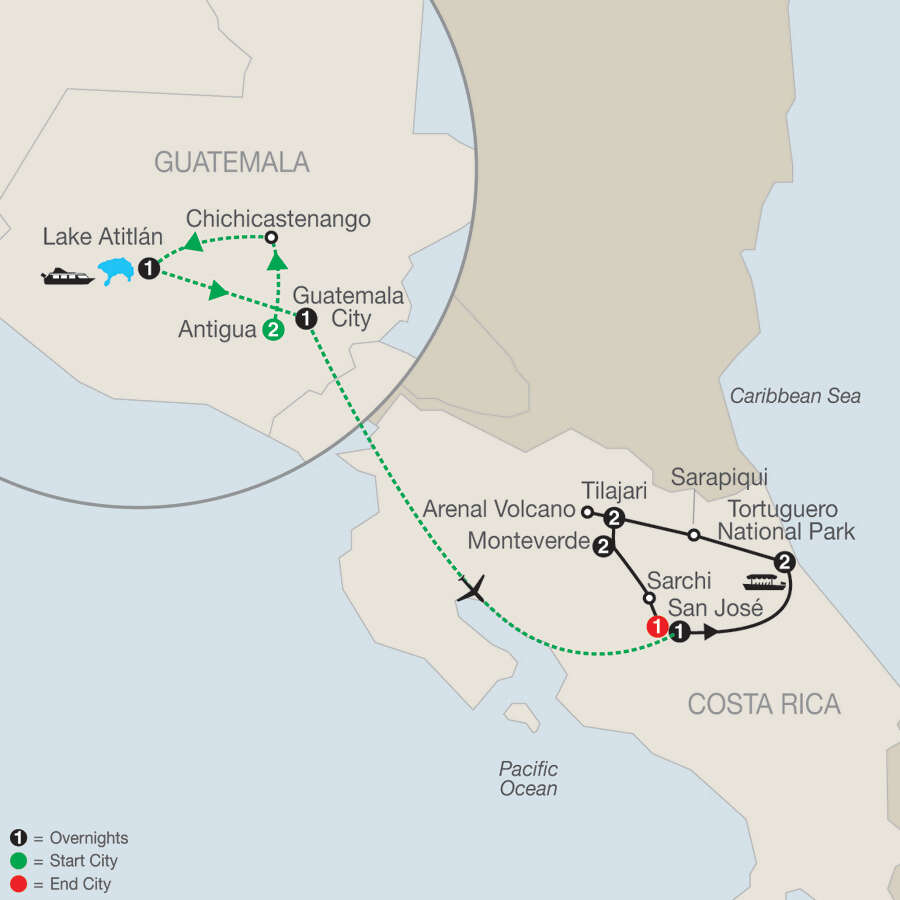 Natural Wonders of Costa Rica with Guatemala