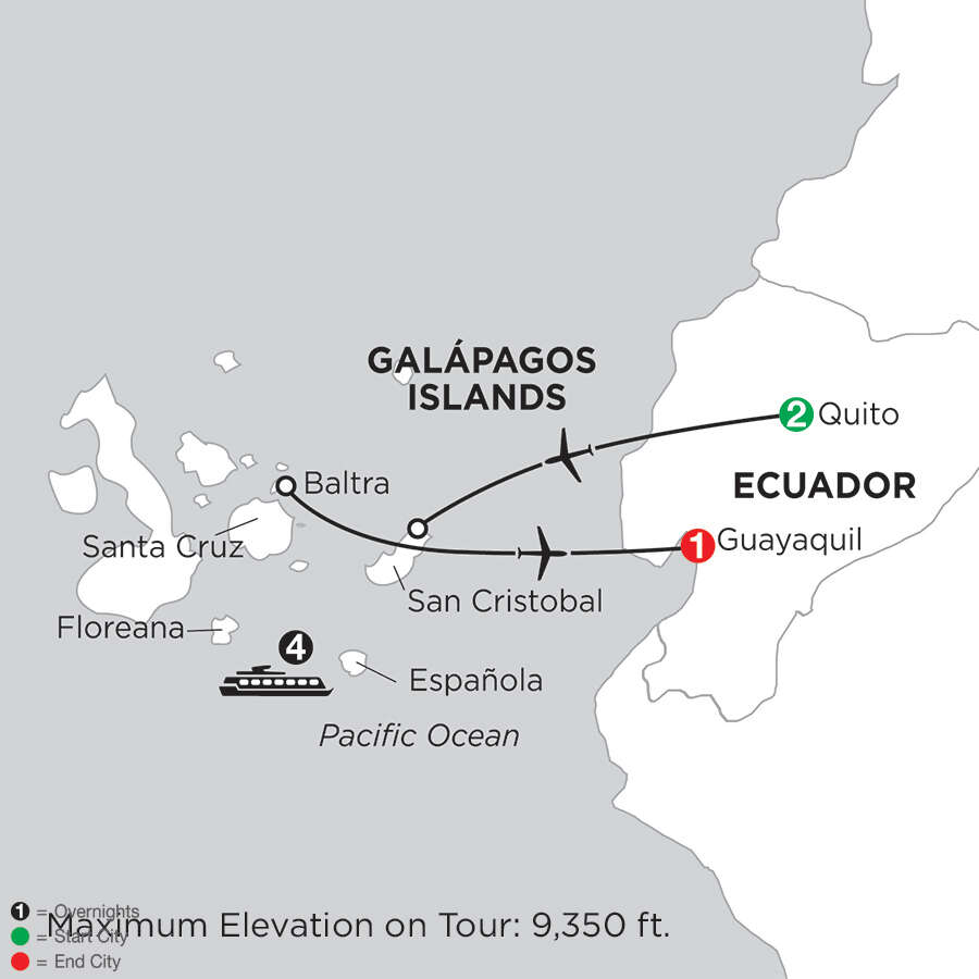 Cruising the Galápagos on the Coral I/II – 4-Night cruise