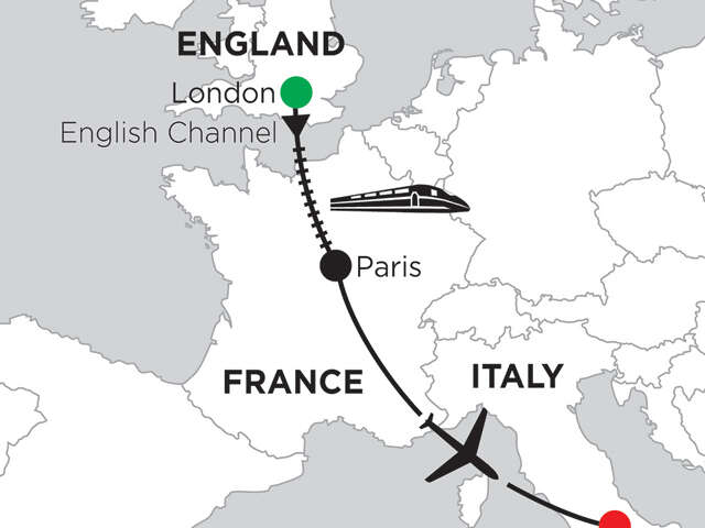 2 Nights London, 2 Nights Paris & 2 Nights Rome