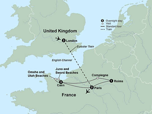 Memorials of World War II featuring the 75th Anniversary of the D-Day Landing