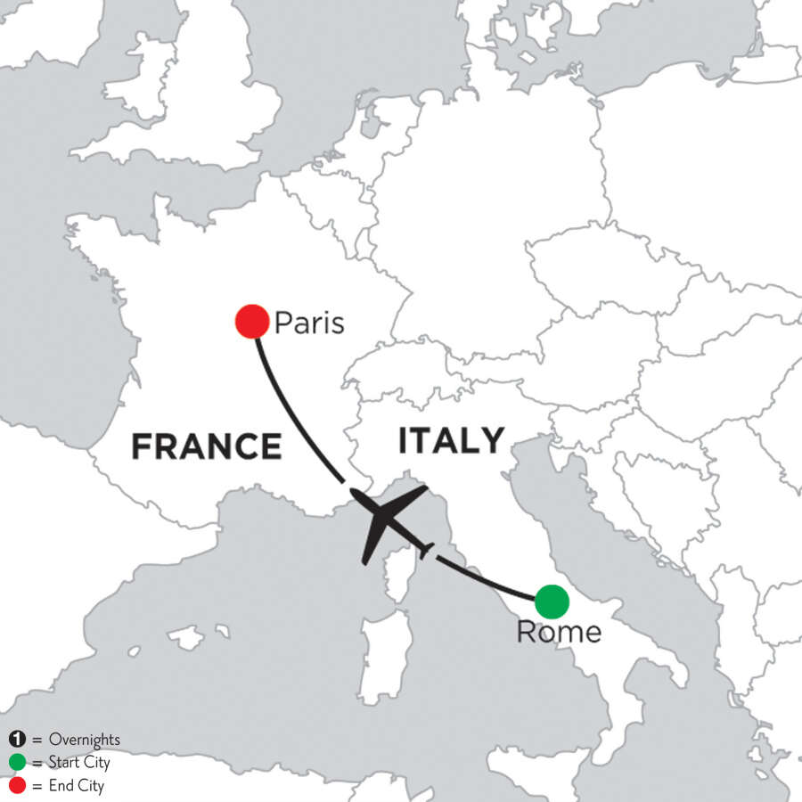 2 Nights Rome & 3 Nights Paris