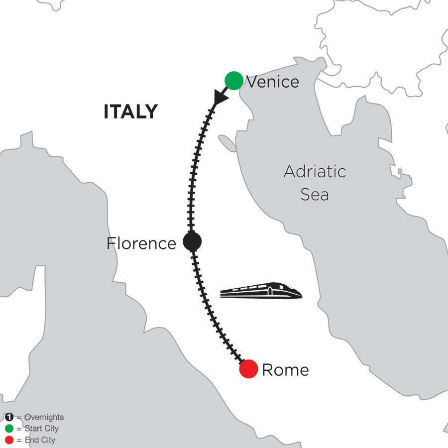 3 Nights Venice, 2 Nights Florence & 5 Nights Rome