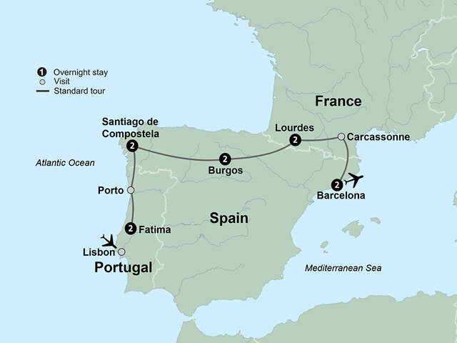 Pilgrimage to Portugal, Spain & France featuring Santiago de Compostela