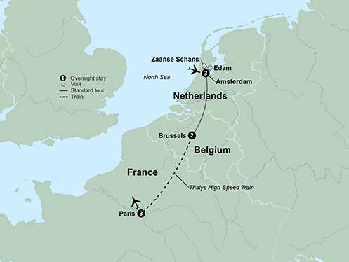 Europe's Cosmopolitan Cities: Amsterdam, Brussels & Paris featuring the Keukenhof Gardens