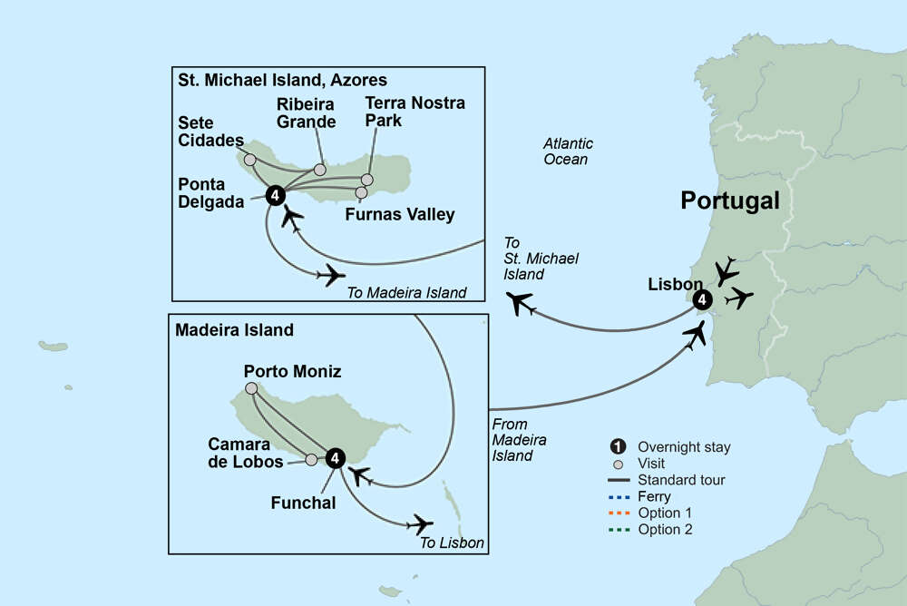 Portugal and Its Islands featuring Lisbon, Azores & Madeira Islands